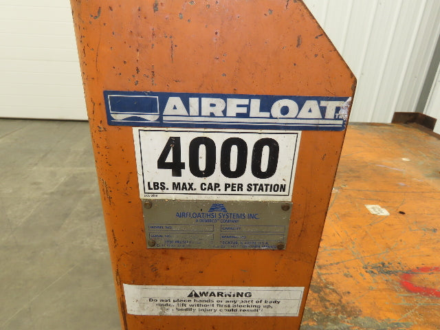 Airfloat Pneumatic Lift Tilt Table Tote Tipper 4000lbs 25° Degree 54x50" Top