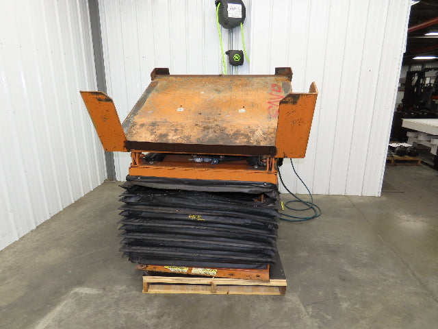 Airfloat Pneumatic Lift Tilt Table Tote Tipper 4000lbs 25° Degree 54x50" Top
