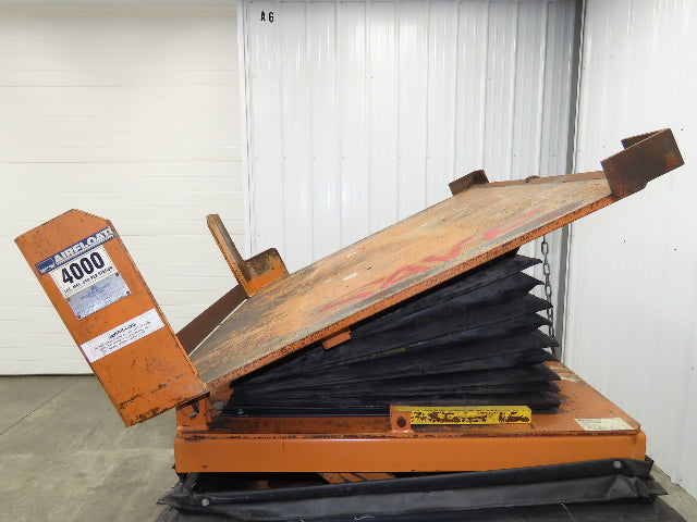 Airfloat Pneumatic Lift Tilt Table Tote Tipper 4000lbs 25° Degree 54x50" Top