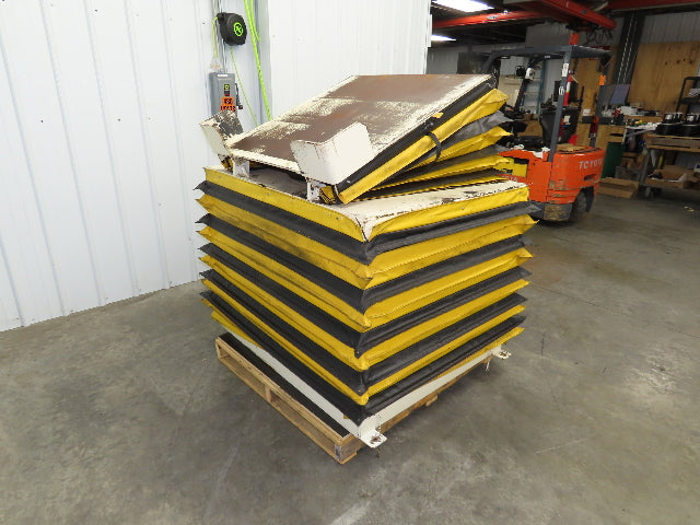 Pneumatic Lift Tilt Table Tote Tipper 3000lbs 21° Degree 36x38" Top Air Controls