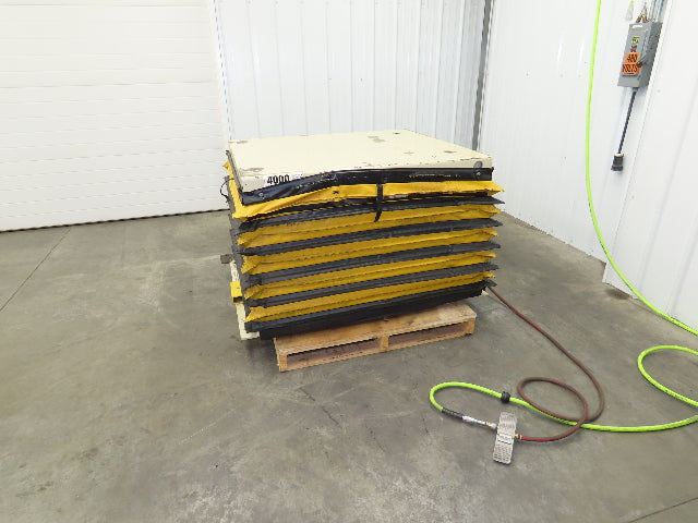 Airfloat Pneumatic Scissor Lift Table 4000lb 42x48" Top 24" Lift 32" Max Height