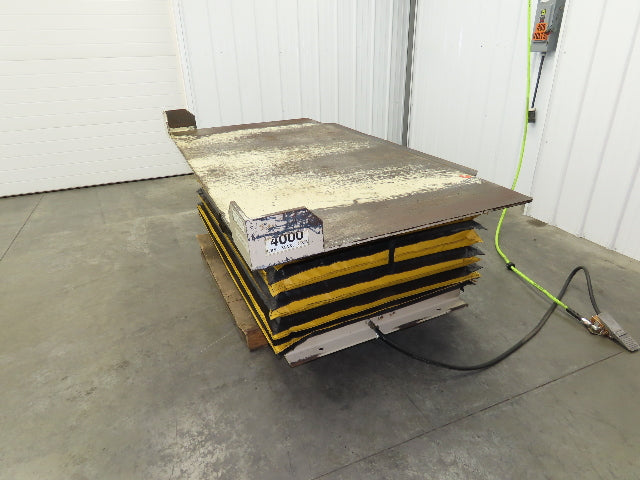 Airfloat Pneumatic Scissor Lift Table 4000lb 42x84" Top 24" Lift 35.5" Height