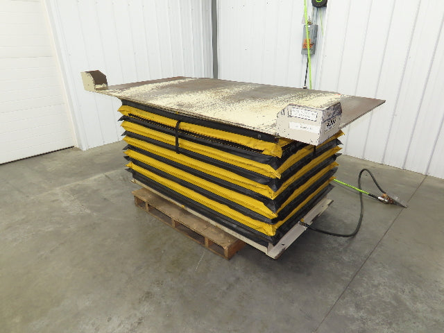 Airfloat Pneumatic Scissor Lift Table 4000lb 42x84" Top 24" Lift 35.5" Height