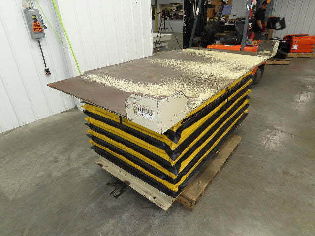 Airfloat Pneumatic Scissor Lift Table 4000lb 42x84" Top 24" Lift 35.5" Height
