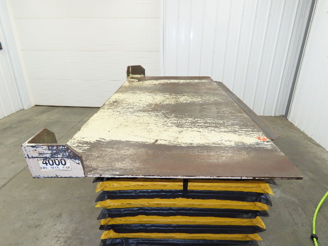 Airfloat Pneumatic Scissor Lift Table 4000lb 42x84" Top 24" Lift 35.5" Height