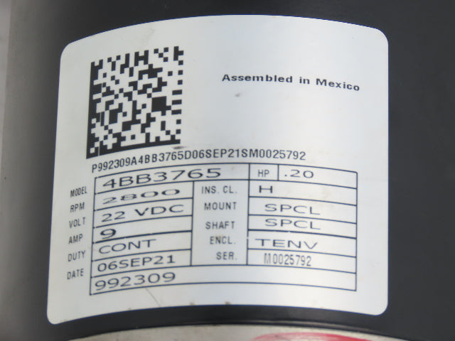 JLG 3160323 Direct Drive DC Motor W/Gearbox 22V 2800rpm For 10MSP Stock Picker