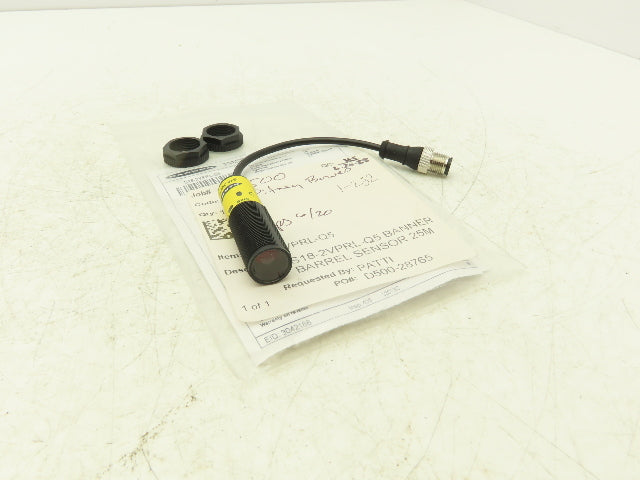 Banner S18-2VPRL-Q5 Photoeye Sensor Receiver 18mm 10-30VDC