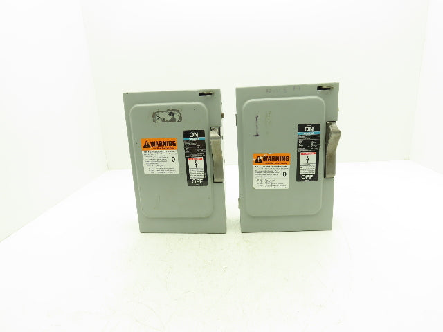 Siemens F351 ITE Enclosed Disconnect Switch Vacu-break 600VAC 30A 3Ph Lot of 2