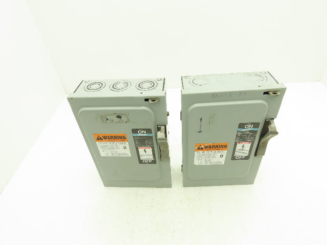 Siemens F351 ITE Enclosed Disconnect Switch Vacu-break 600VAC 30A 3Ph Lot of 2