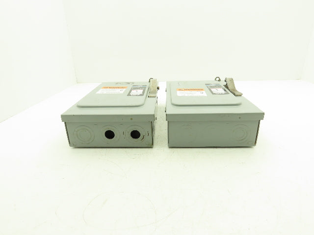 Siemens F351 ITE Enclosed Disconnect Switch Vacu-break 600VAC 30A 3Ph Lot of 2
