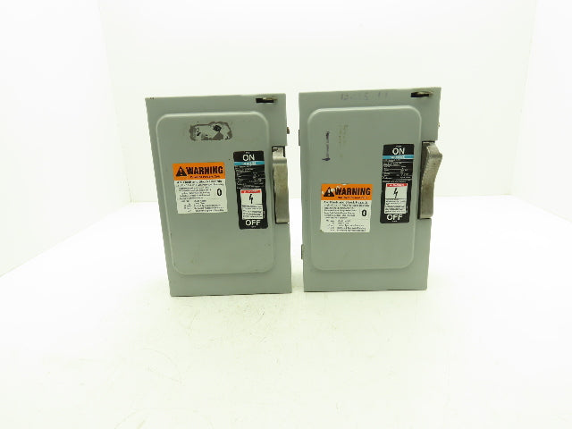 Siemens F351 ITE Enclosed Disconnect Switch Vacu-break 600VAC 30A 3Ph Lot of 2