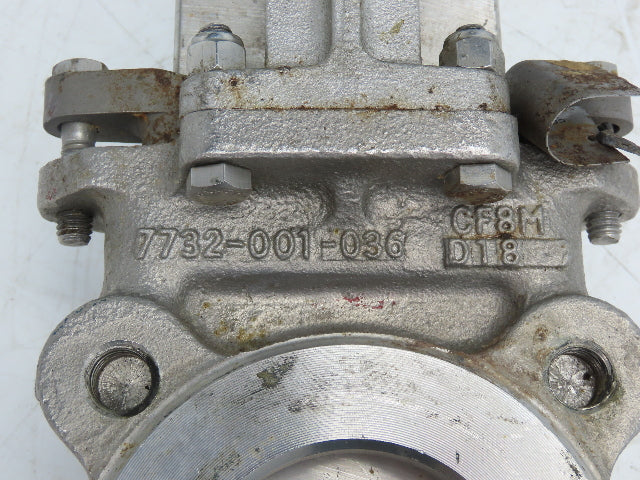 Velan L10-0320C-13BL 3" Stainless Knife Gate Valve Lug Style 316SS Rising Stem