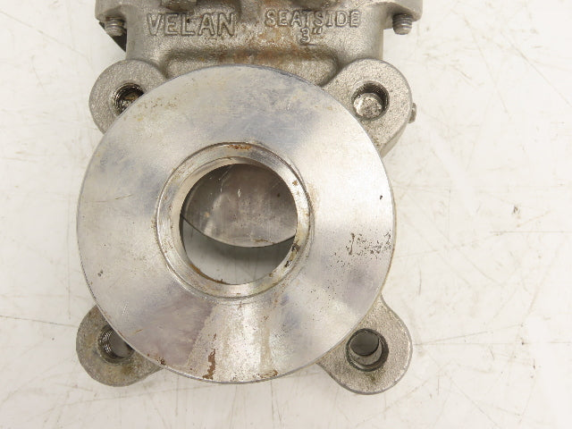 Velan L10-0320C-13BL 3" Stainless Knife Gate Valve Lug Style 316SS Rising Stem
