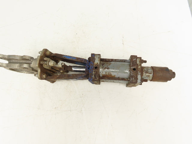 DeZurik 824 3" 304 Stainless Knife Gate Valve V-Port *Air Cylinder Actuated*