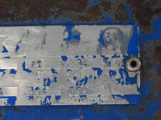 DeZurik 824 3" 304 Stainless Knife Gate Valve V-Port *Air Cylinder Actuated*