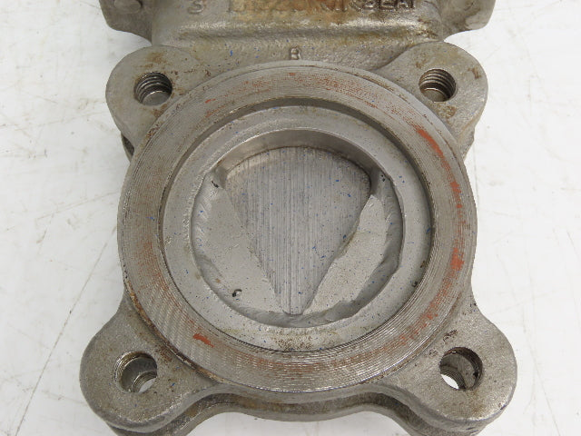 DeZurik 824 3" 304 Stainless Knife Gate Valve V-Port *Air Cylinder Actuated*