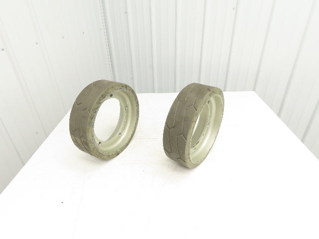 Camso 94012810 Solid Tire And 5 Bolt Rim 323X100 Removed From JLG 10MSP Lot of 2