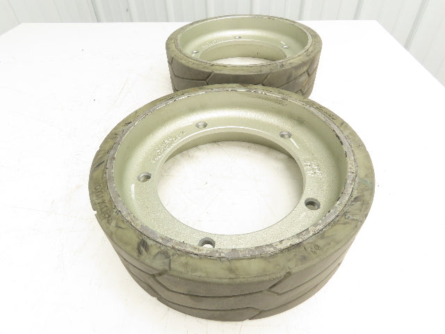 Camso 94012810 Solid Tire And 5 Bolt Rim 323X100 Removed From JLG 10MSP Lot of 2