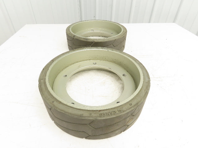 Camso 94012810 Solid Tire And 5 Bolt Rim 323X100 Removed From JLG 10MSP Lot of 2