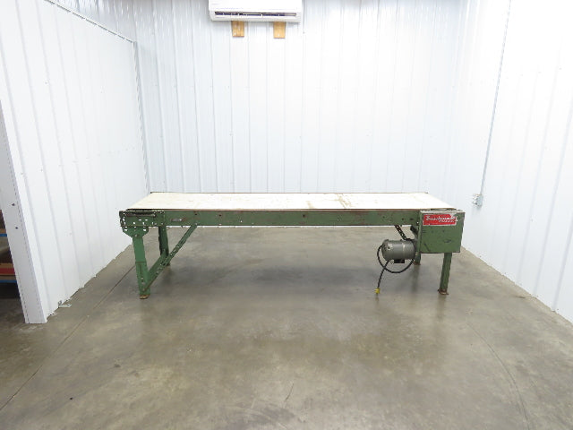 Buschmann 29"x 9' Slider Bed Conveyor 24"Belt 115/230V 1PH 32FPM Chain Drive