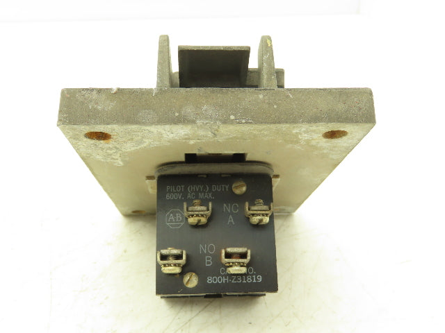 Allen Bradley X-385416 Start Stop Pushbutton Station 600V & 800H-Z31819 Contacts