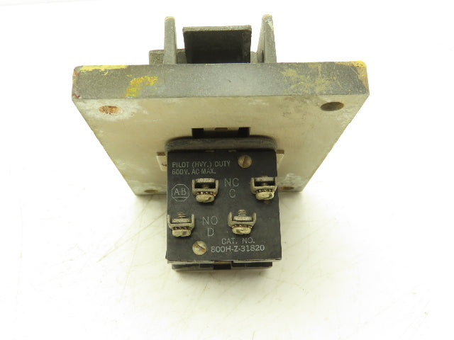 Allen Bradley X-385416 Start Stop Pushbutton Station 600V & 800H-Z31819 Contacts