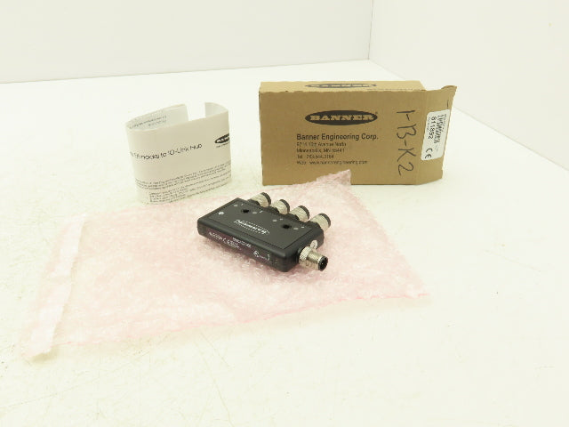 Banner R90C-4B21-KQ 4 Port Discrete Interface Bimodal IO-Link Hub M12 18-30VDC