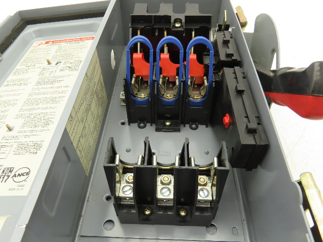 Square D H361A Safety Disconnect Switch Fusible 30A 600V 30HP 3 Pole Ser F06