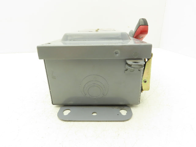 Square D H361A Safety Disconnect Switch Fusible 30A 600V 30HP 3 Pole Ser F06