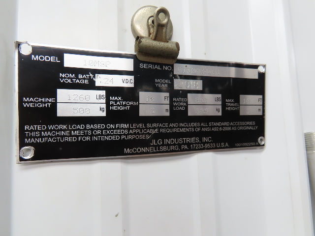 JLG 10MSP Safety Cage Platform Right Hand Saloon Gate Orange RH 1001228875