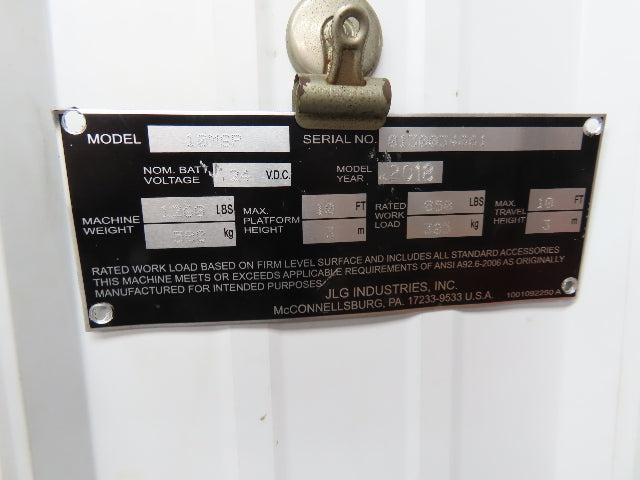 JLG 10MSP Battery Cover And Frame From Mobile Stock Picker Gray 1001228540