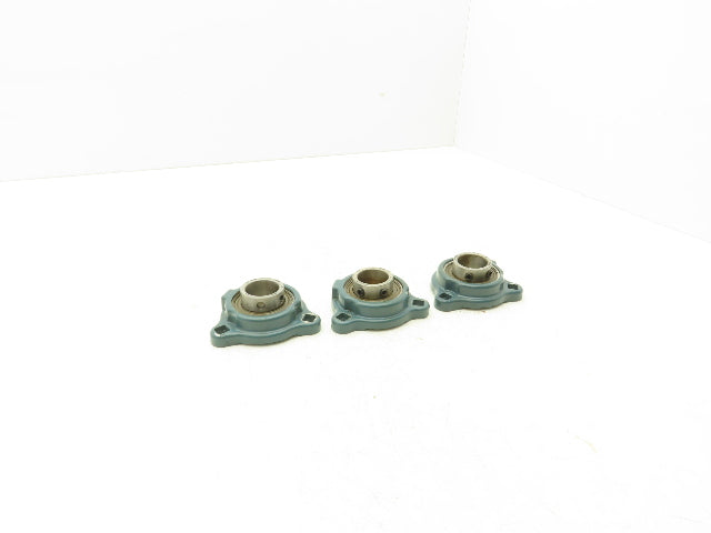 Dodge SCS 1-3/16 Light Duty 3-Bolt Flange Ball Bearing 1-3/16" Bore Lot of 3
