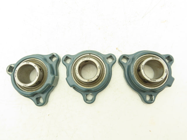 Dodge SCS 1-3/16 Light Duty 3-Bolt Flange Ball Bearing 1-3/16" Bore Lot of 3