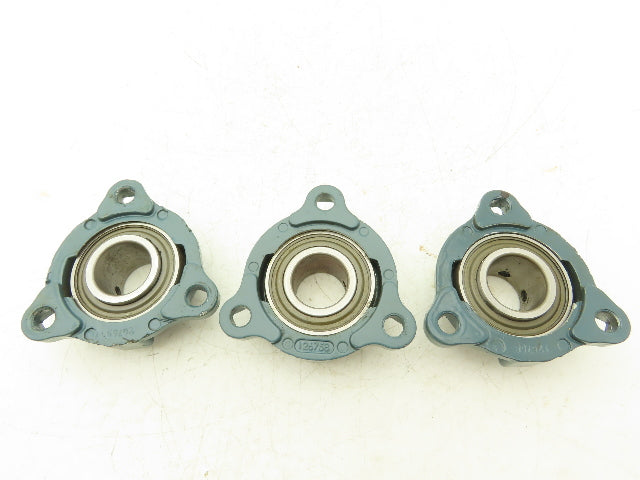 Dodge SCS 1-3/16 Light Duty 3-Bolt Flange Ball Bearing 1-3/16" Bore Lot of 3