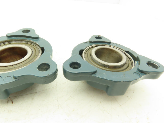 Dodge SCS 1-3/16 Light Duty 3-Bolt Flange Ball Bearing 1-3/16" Bore Lot of 3