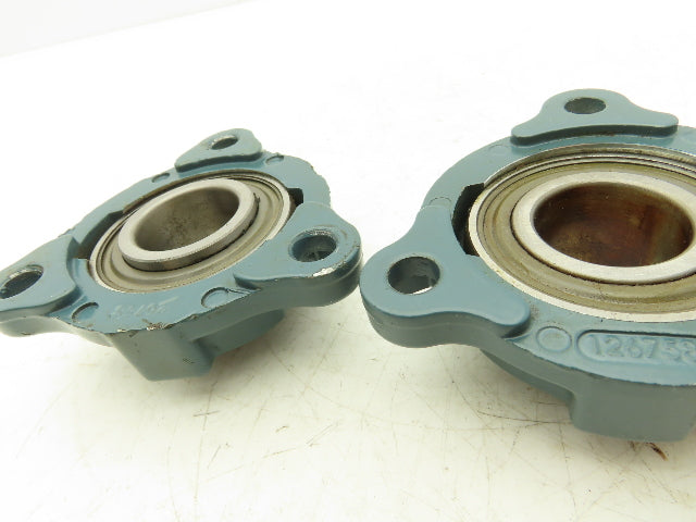 Dodge SCS 1-3/16 Light Duty 3-Bolt Flange Ball Bearing 1-3/16" Bore Lot of 3