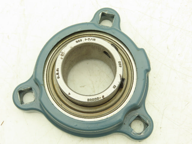 Dodge SCS 1-7/16 Light Duty 3-Bolt Flange Ball Bearing 1-7/16" Bore Lot of 3