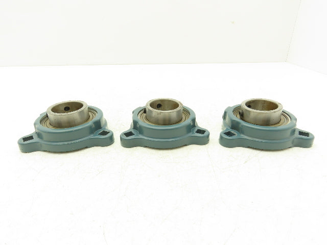 Dodge SCS 1-7/16 Light Duty 3-Bolt Flange Ball Bearing 1-7/16" Bore Lot of 3