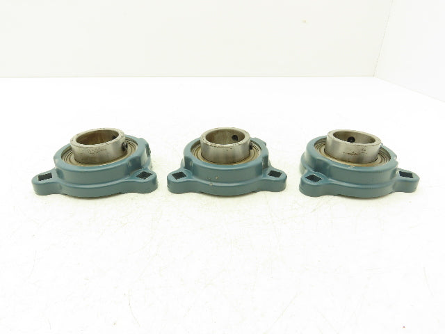 Dodge SCS 1-7/16 Light Duty 3-Bolt Flange Ball Bearing 1-7/16" Bore Lot of 3