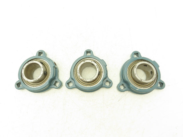 Dodge SCS 1-7/16 Light Duty 3-Bolt Flange Ball Bearing 1-7/16" Bore Lot of 3