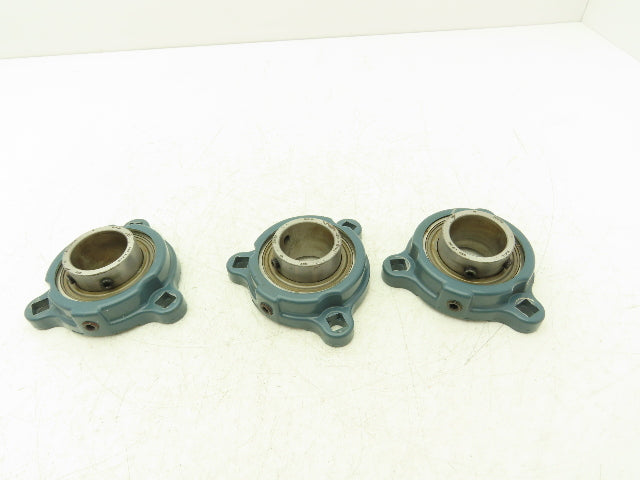 Dodge SCS 1-7/16 Light Duty 3-Bolt Flange Ball Bearing 1-7/16" Bore Lot of 3