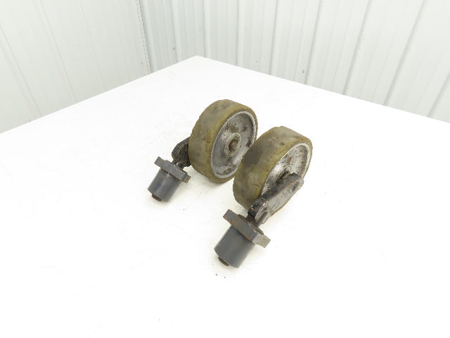 JLG 1001228850 Solid Tire Caster Wheel Off JLG 10MSP Mobile Stock Picker Lot of 2