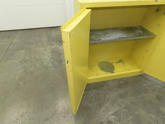Securall A130 Yellow Flammable Safety Cabinet Dual Door 30 Gallon Liquid