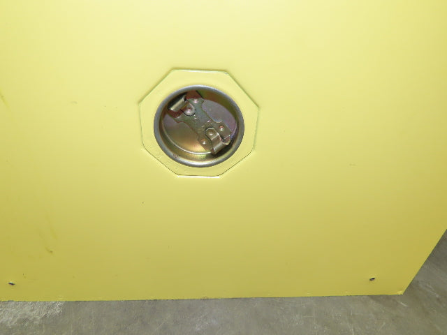 Securall A130 Yellow Flammable Safety Cabinet Dual Door 30 Gallon Liquid