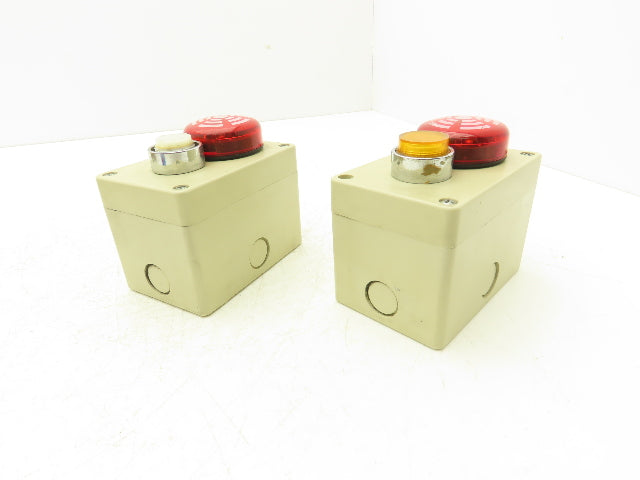 WERMA 150.X00.55 Signaltechnik LED Em Tone Buzzer ECX1050 Enclosure Lot Of 2