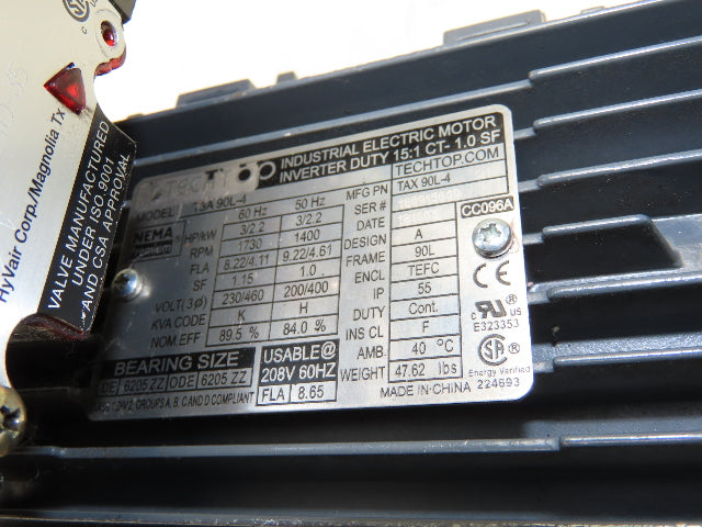 HyVair HT.8-3HP3-G1.4 Hydraulic Power Unit 0.8Gal 1.4gpm 3000psi 3Hp 230/460 3PH