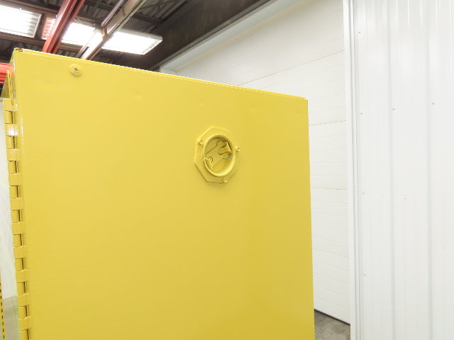 Eagle Flammable Safety Cabinet 60 Gallon Yellow 4 Shelf Dual Door Liquid