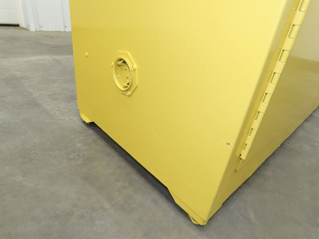 Eagle Flammable Safety Cabinet 60 Gallon Yellow 4 Shelf Dual Door Liquid