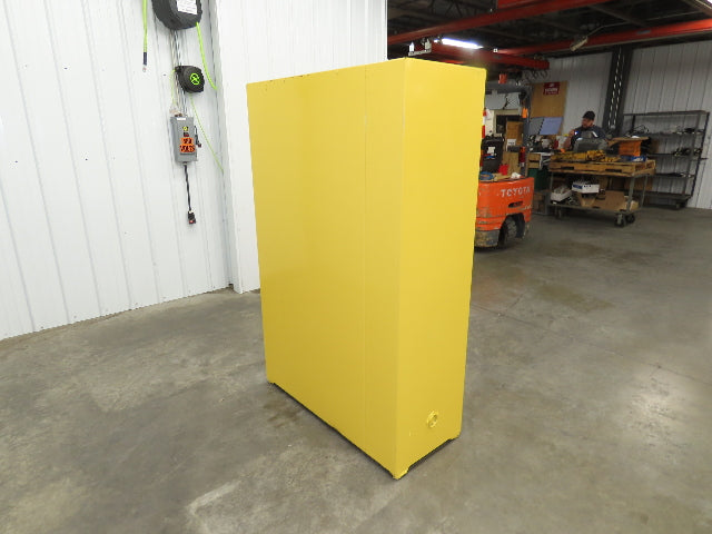 Eagle Flammable Safety Cabinet 60 Gallon Yellow 4 Shelf Dual Door Liquid