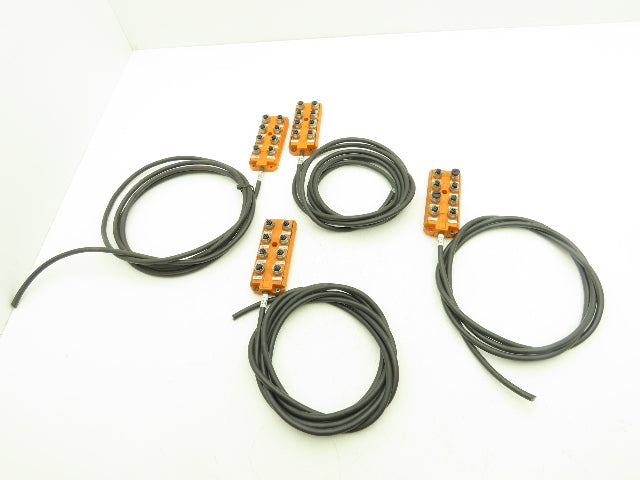Lumberg Automation ASB 8 5-4-331/5 M 8 Port Sensor Breakout 7' Cable Lot of 4